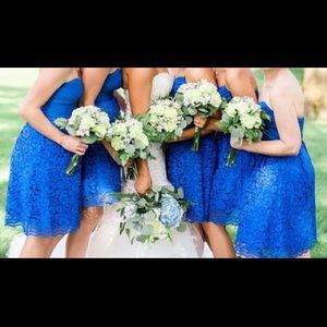 David’s Bridal Strapless Bridesmaid Dress